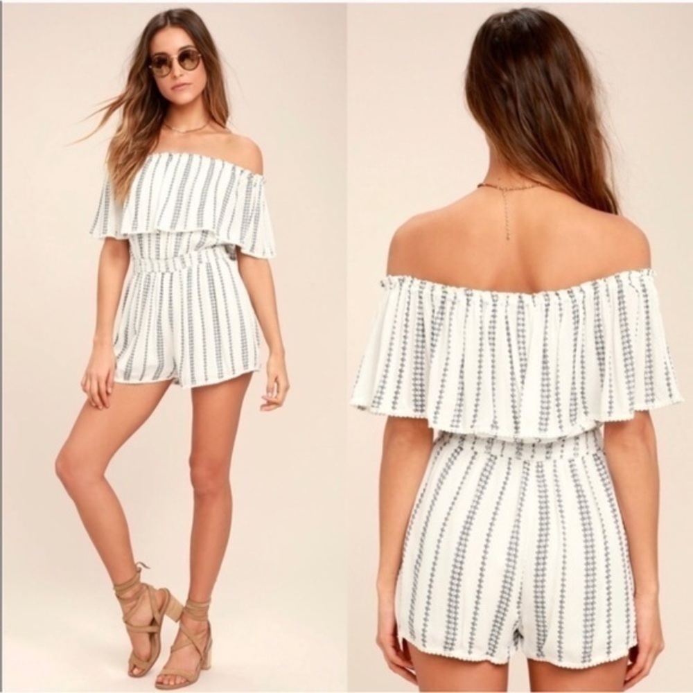 Lulu's See Ya There Striped Romper